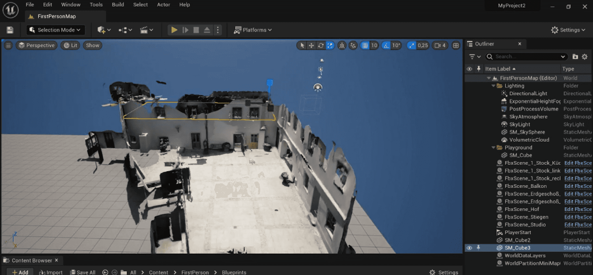Unreal engine 3D model manipulation